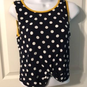 Blue white Polka dots crop top